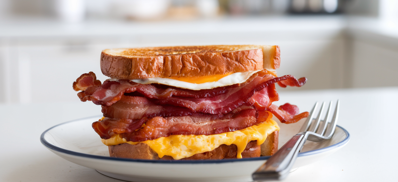 The Best Bacon and Egg Breakfast Grilled Cheese