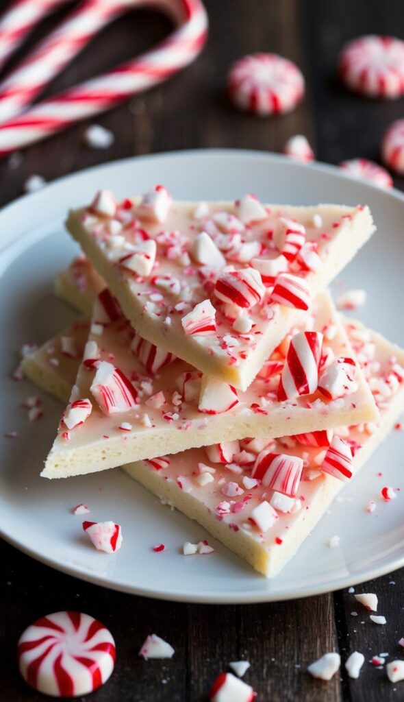 peppermint bark with candy cane pieces