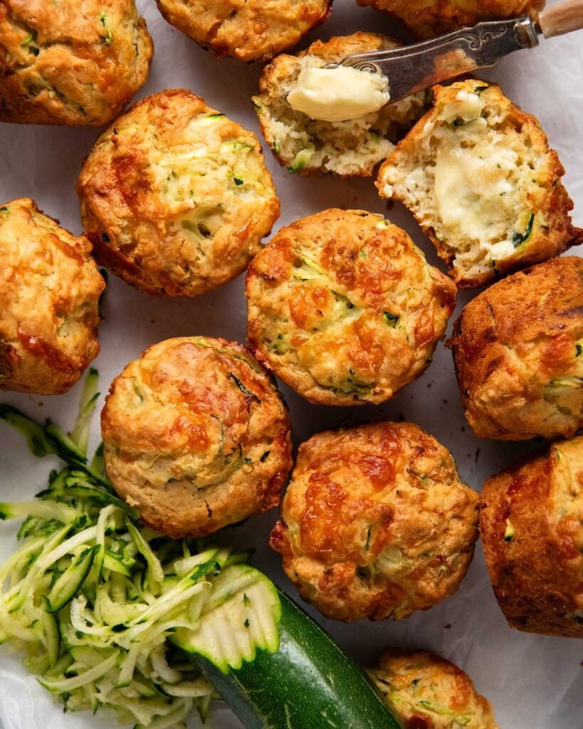 Cheesy zucchini muffins