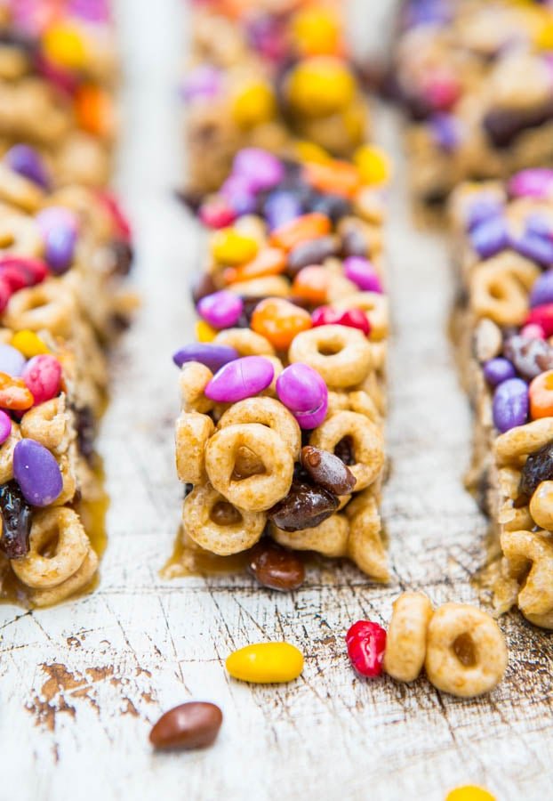 No bake Honey Nut Cheerios snack bars
