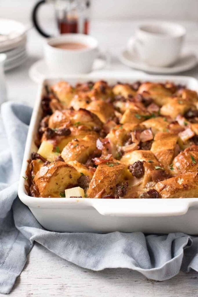 Sausage and bacon country breakfast casserole