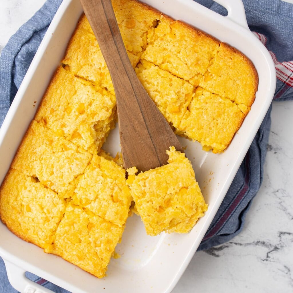 Golden baked corn casserole